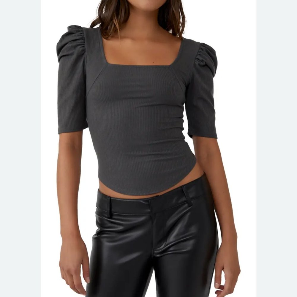55) NWOT FREE PEOPLE NIGHT LILLY CHARCOAL XL